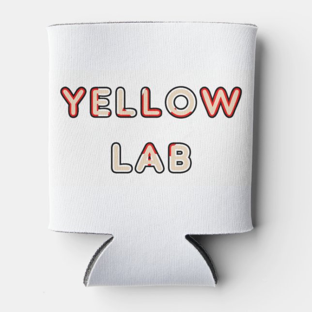 yellow lab Canadian-Flag in name Can Cooler (Front)