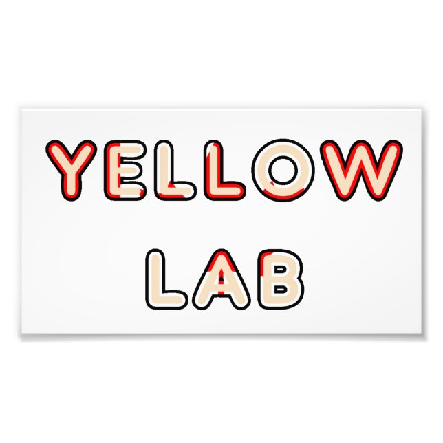 yellow lab Canadian-Flag in name Photo Print (Front)