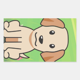 yellow lab cartoon sticker