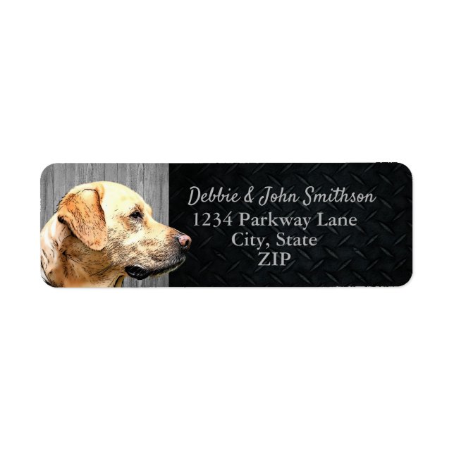Yellow Lab Chig Retourner l'adresse Animal Cute (Devant)