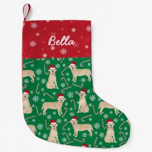 Yellow Lab Christmas dog custom name Small Christmas Stocking