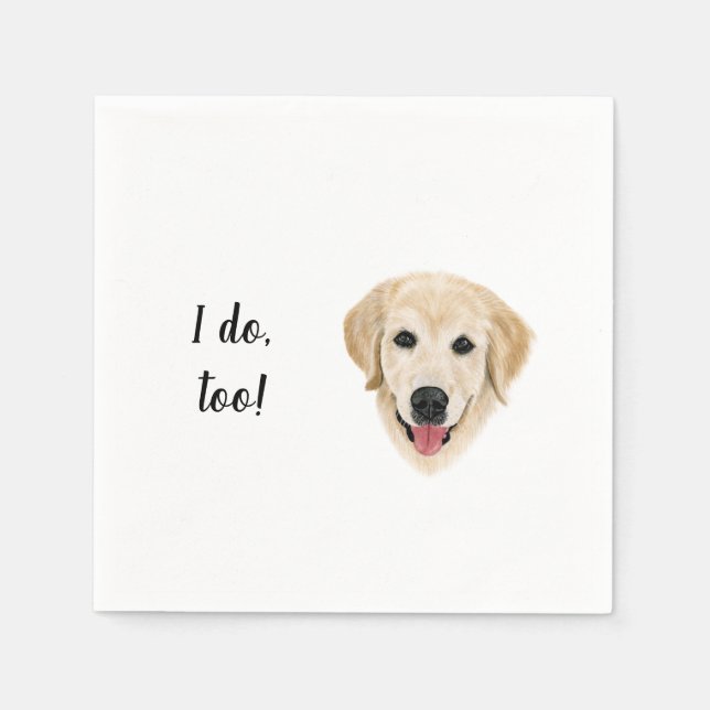 Yellow Lab Cocktail Napkins (Front)