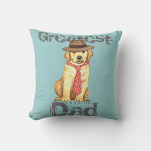 Yellow Lab Dad Throw Pillow