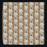 Yellow Lab Dog Bandana<br><div class="desc">This bandana features a reproduction of my original pastel drawing of a yellow lab.</div>