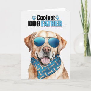 Yellow Lab Dog Coolest Dad Father's Day Holiday Card