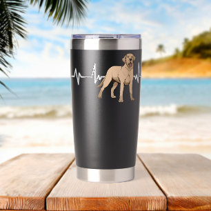 Yellow Lab Dog Heartbeat EKG Heart Rate Yellow Lab Insulated Tumbler