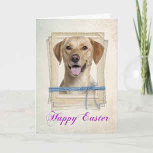 Yellow Lab Easter Card