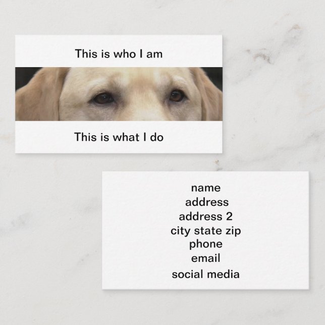 yellow lab eyes business card (Front/Back)