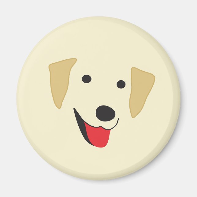 Yellow Lab Face Magnet (Front)