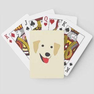 Yellow Lab Face Playing Cards