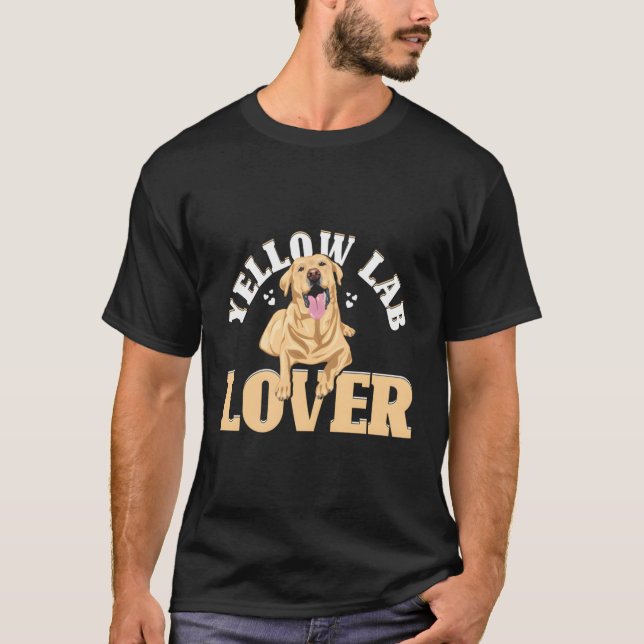 Yellow Lab Labrador Face Yellow Lab T-Shirt (Front)