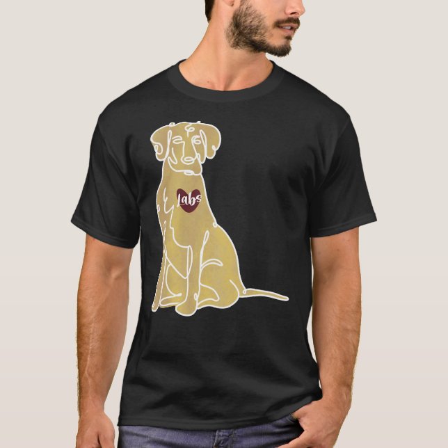 Yellow Lab Labrador Retriever Dog T-Shirt (Front)