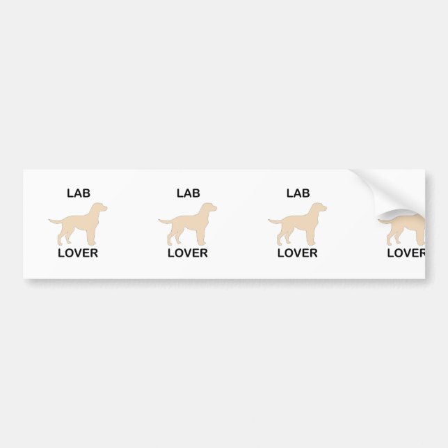 yellow lab lover bumper sticker (Front)