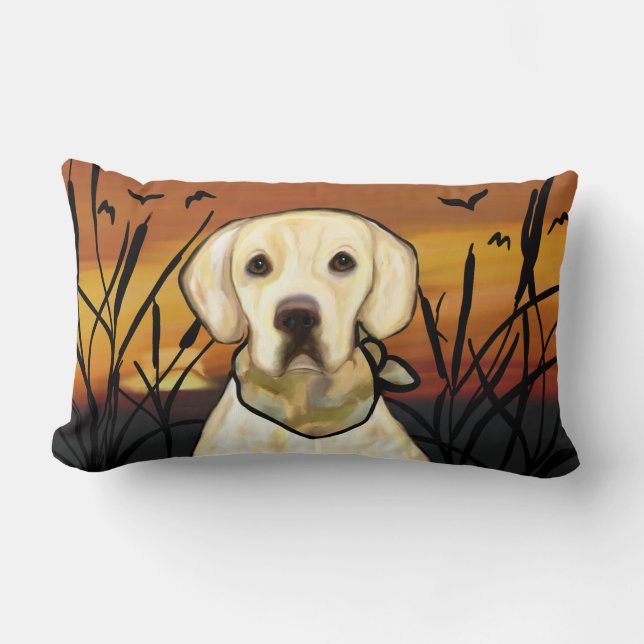 YELLOW LAB LUMBAR PILLOW (Front)