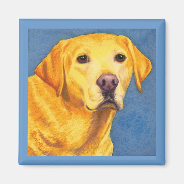Yellow Lab Magnet - "Mixsy" (Front)