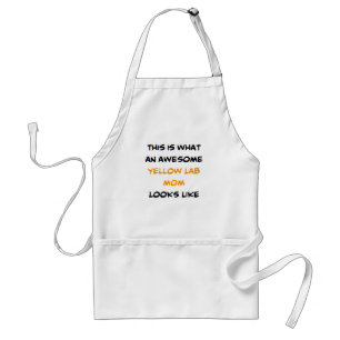 yellow lab mom, awesome standard apron