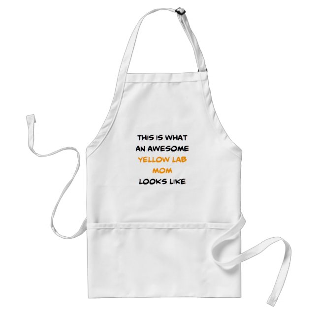 yellow lab mom, awesome standard apron (Front)