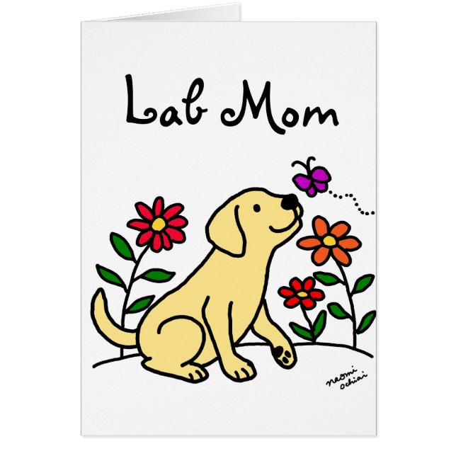 Yellow Lab Mom & Green (Front)