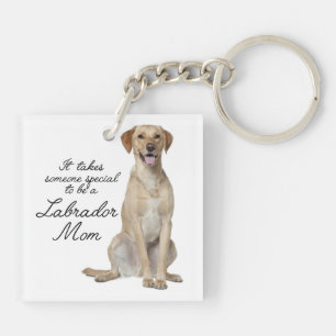 Yellow Lab Mom Keychain