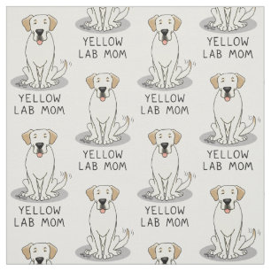 Yellow Lab Mom (Labrador Retriever Mom) Cute Dog Fabric
