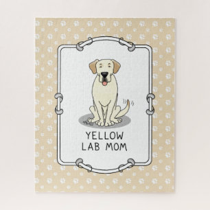 Yellow Lab Mom (Labrador Retriever Mom) Cute Dog Jigsaw Puzzle