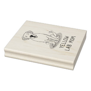 Yellow Lab Mom (Labrador Retriever Mom) Cute Dog Rubber Stamp