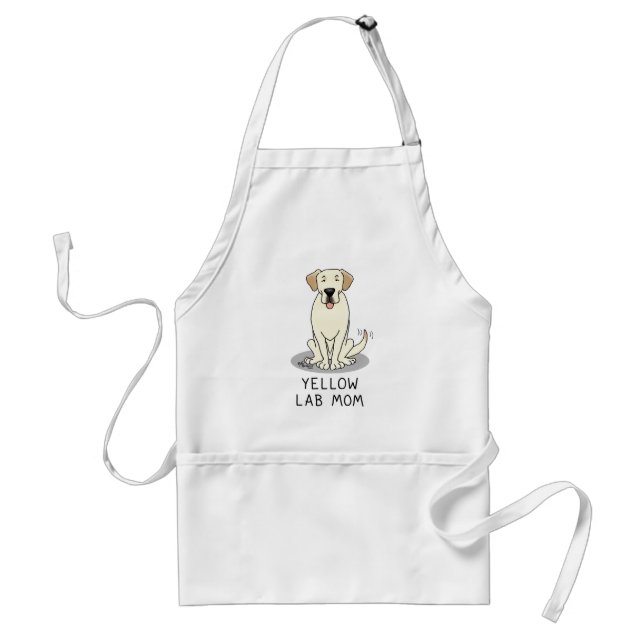 Yellow Lab Mom (Labrador Retriever Mom) Cute Dog Standard Apron (Front)