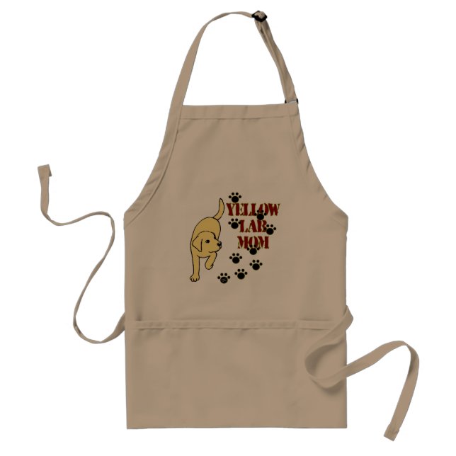 Yellow Lab Mom Standard Apron (Front)