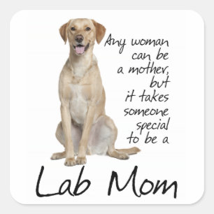 Yellow Lab Mom Stickers
