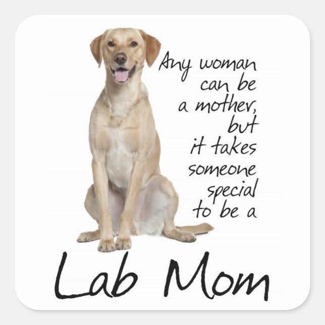 Yellow Lab Mom Stickers (Front)