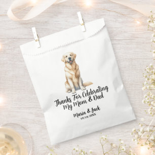 Yellow Lab Personalized Pet Wedding Cocktail Favour Bag