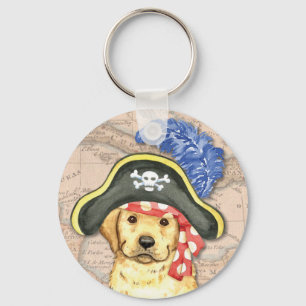 Yellow Lab Pirate Keychain