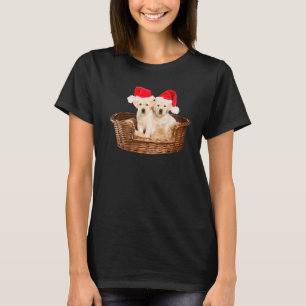 Yellow Lab Puppies Santa Hat Cute Christmas Dog La T-Shirt