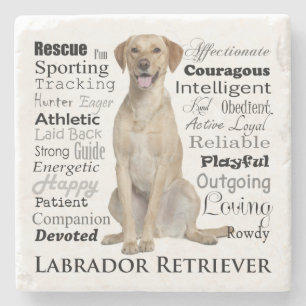 Yellow Lab Traits Stone Coaster