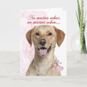 Yellow Lab Valentine Holiday Card