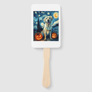 Yellow Labrador (1) Hand Fan