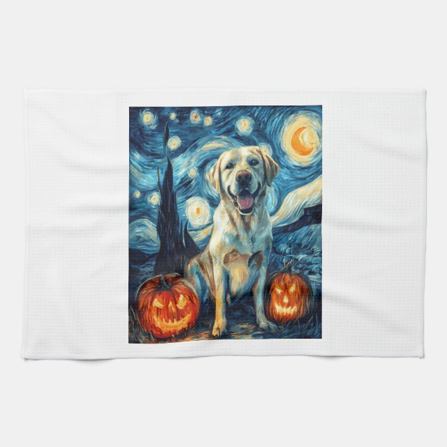 Yellow Labrador (1) Kitchen Towel (Horizontal)