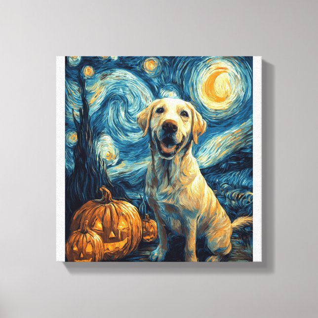 Yellow Labrador (2) Canvas Print (Front)
