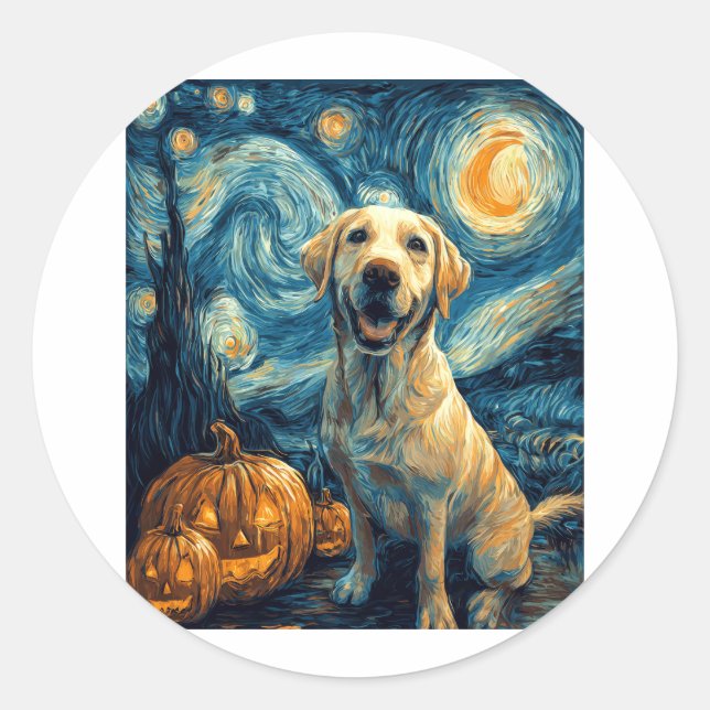 Yellow Labrador (2) Classic Round Sticker (Front)