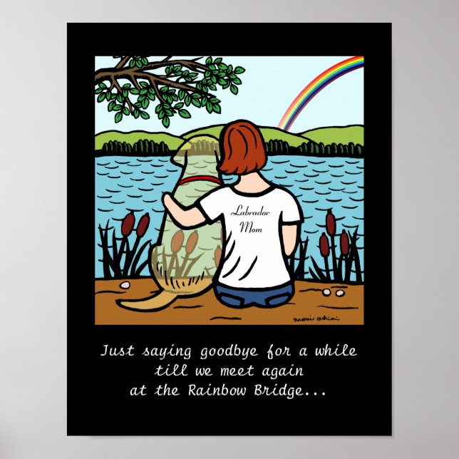 Yellow Labrador Angel and Mom 2 Poster (Front)