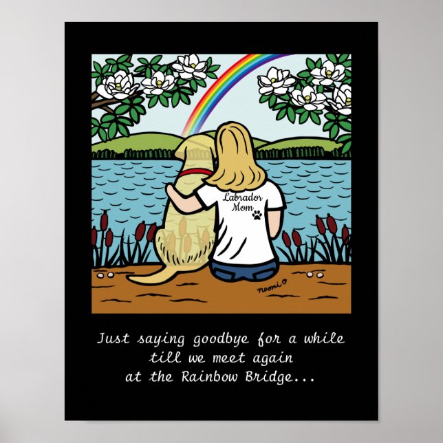 Yellow Labrador Angel and Mom Blonde L Poster (Front)