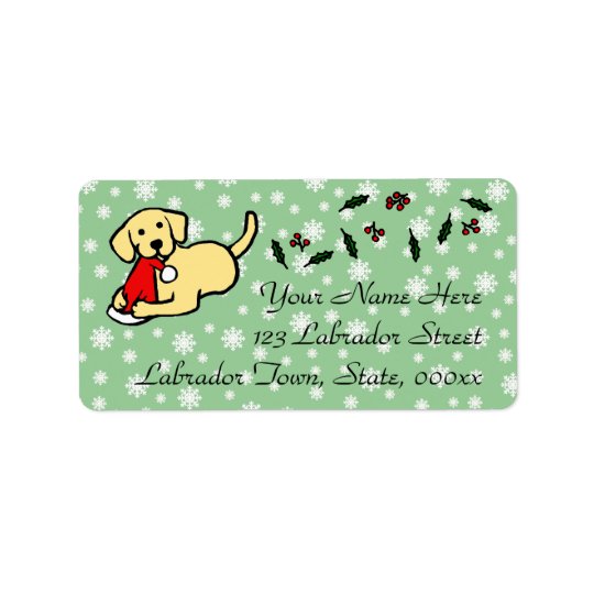Yellow Labrador Christmas Cartoon