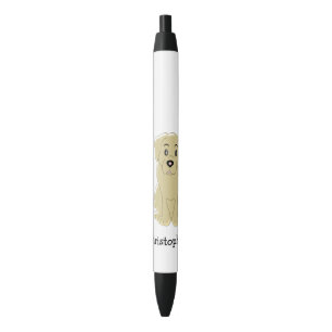 Yellow Labrador Design Black Ink Pen