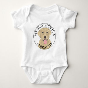 Yellow Labrador Dog Baby Bodysuit