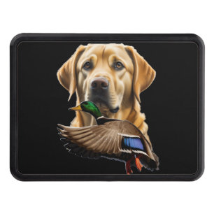 Yellow Labrador Duck Hunting Trailer Hitch Cover