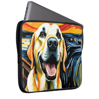 Yellow Labrador Edvard Munch The Scream Laptop Sleeve