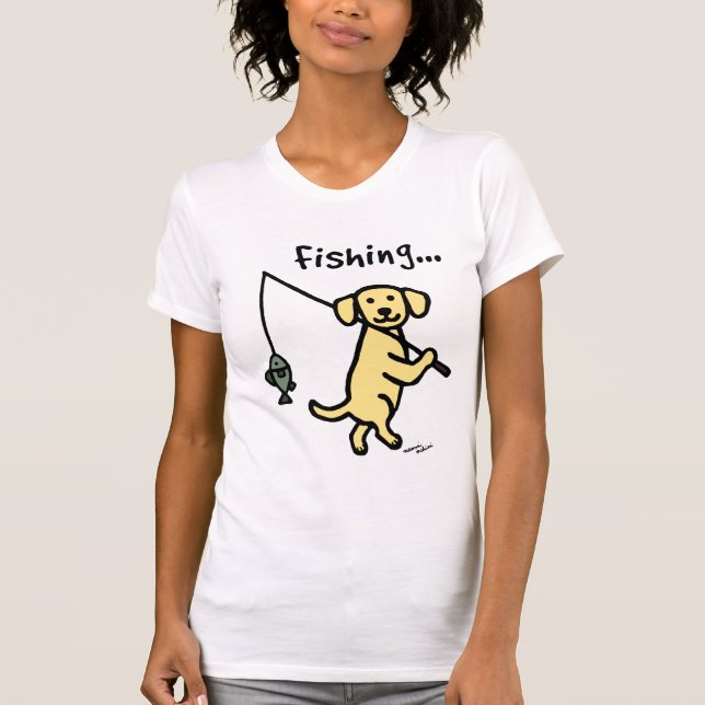 Yellow Labrador Fisherman Tshirt (Front)