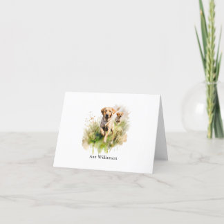 Yellow Labrador Folded Note Card