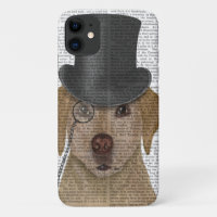 Yellow Labrador, Formal Hound and Hat