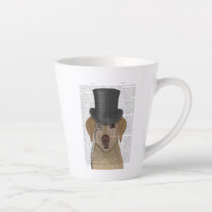 Yellow Labrador, Formal Hound and Hat Latte Mug
